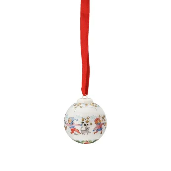 Vánoční porcelánová ozdoba koule Veselé děti Christmas Sounds 4,5 cm, Rosenthal