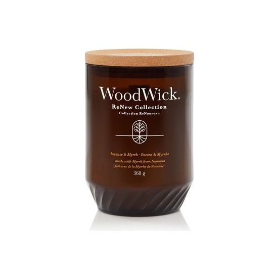 WoodWick - ReNew Incense & Myrrh svíčka velká, 368 g