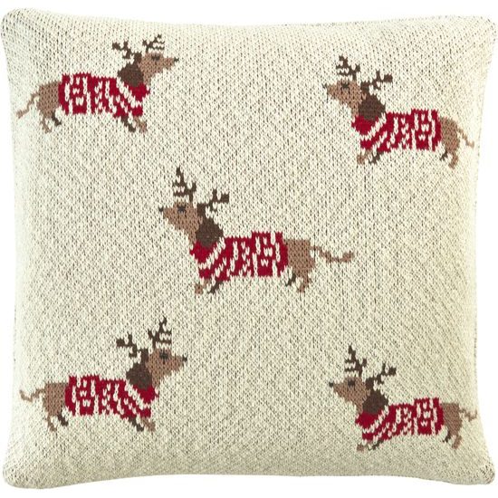 Vianočná obliečka na vankúš Merry Dogs jazvečíky 45x45 cm, Sander