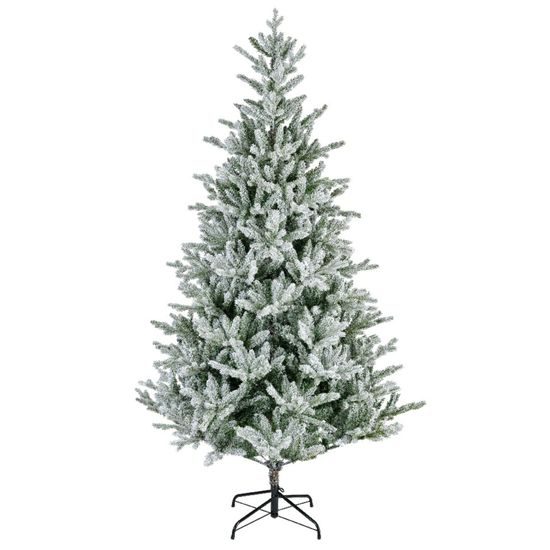 Vianočný umelý zasnežený stromček Allison borovica s kovovým stojanom, 112x180 cm