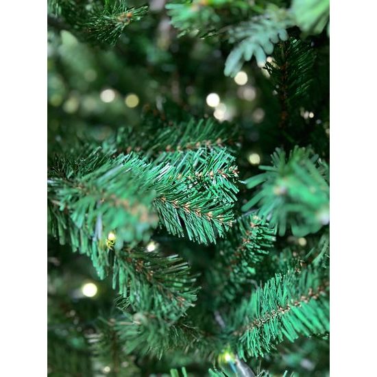 Vianočný umelý stromček s LED osvetlením a kovovým stojanom, 132x180 cm