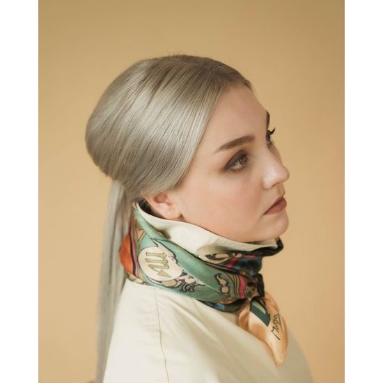 Hodvábna šatka Zodiac 90x90cm, Alfons Mucha