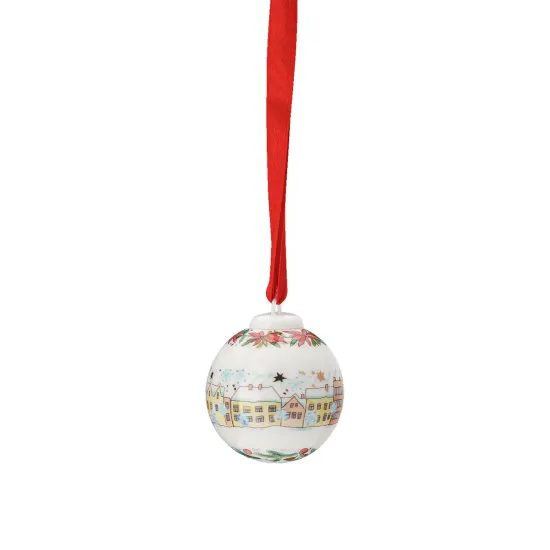 Porcelánová mini koule motiv Vánoční strom, Christmas Sounds, Ø 4,5 cm, Rosenthal