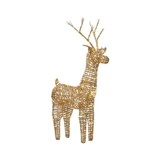 Vánoční venkovní dekorace sob s LED osvětlením, 24x60x104 cm