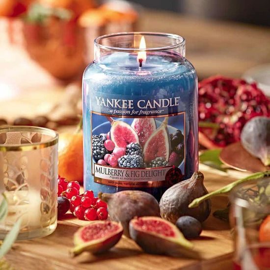 Yankee Candle - Classic vonná sviečka Mullberry and Fig Delight 411g