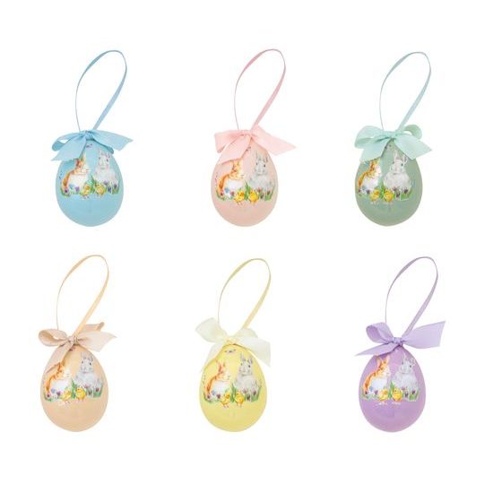 Veľkonočná dekorácia vajíčko na zavesenie 1ks Happy Easter, Easy Life