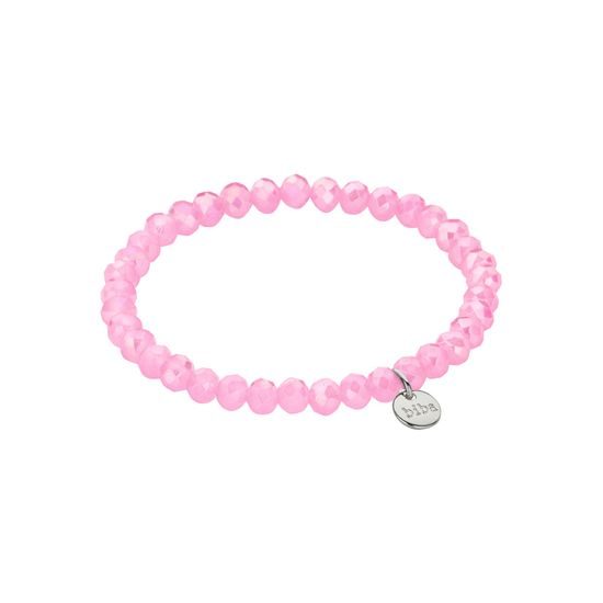Náramek se skleněnými krystaly Barbie růžový 3-8mm 1ks, 18 cm