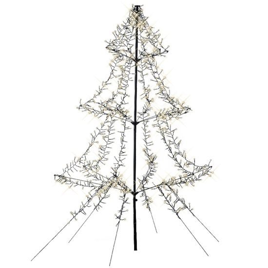 Vianočná vonkajšia dekorácia 3D stromček s LED osvetlením, 130x200 cm