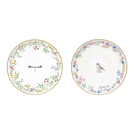 Porcelánová sada talířů 2ks Fancy Garden Příroda 16 cm, Easy Life