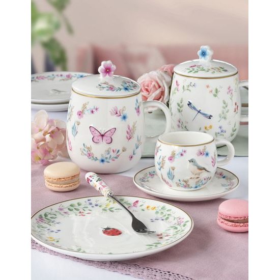 Porcelánová sada talířů 2ks Fancy Garden Louka 16 cm, Easy Life