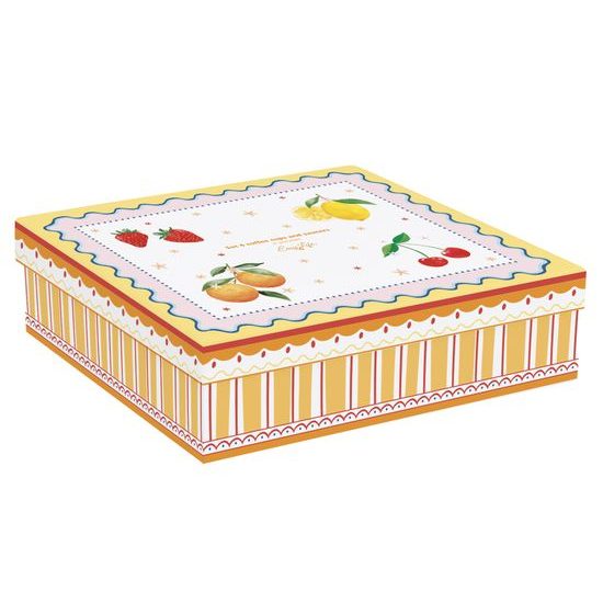 Porcelánové šálky s podšálky na espresso 6ks Fruit Mania 100ml, Easy Life