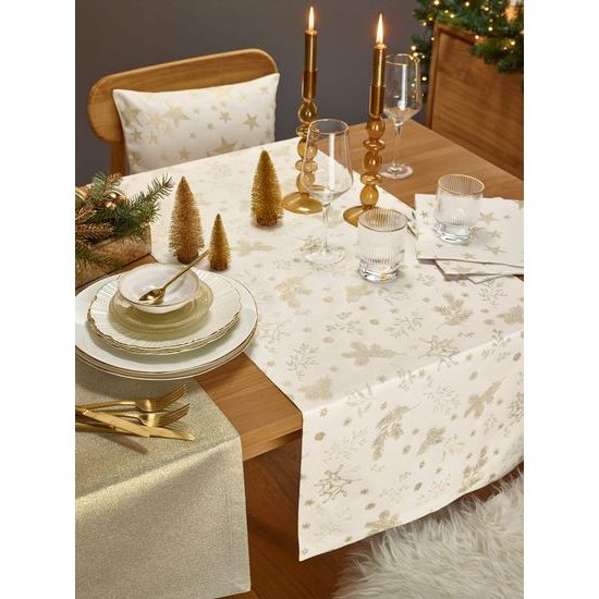 Ubrus na stůl Wonderland 85x85 cm bílo-zlatý, Sander
