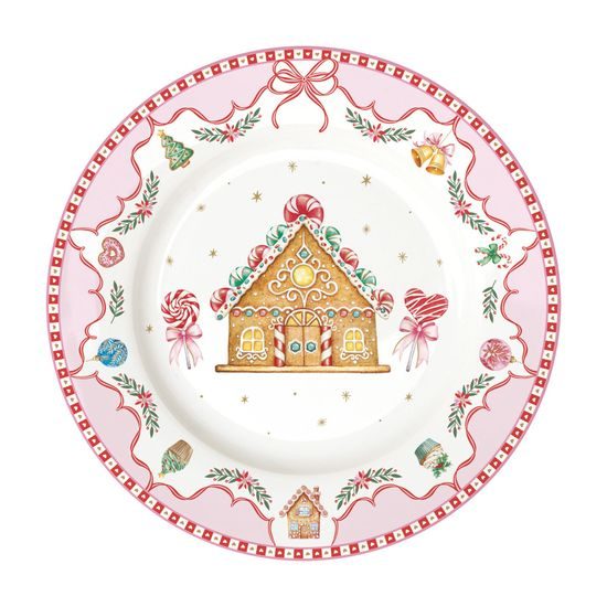Vianočný dezertný tanier Sweet Christmas 19,5cm, Easy Life