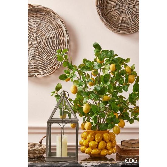 Keramická váza Chakra Limoni žlutá, 19x28 cm