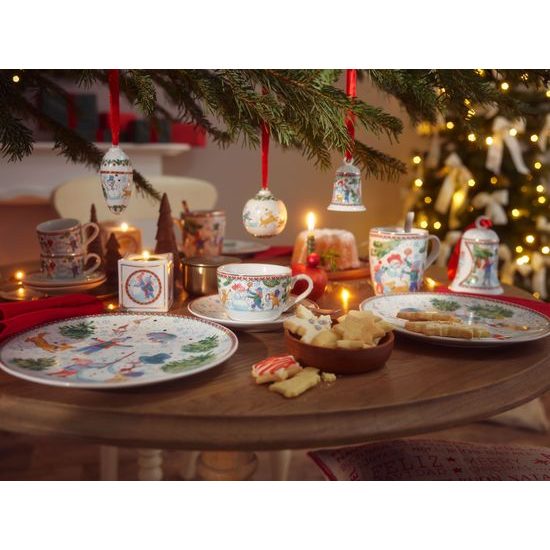 Vánoční hrnek Děti stavějí sněhuláka, Vánoční radovánky 2025 360ml, Rosenthal