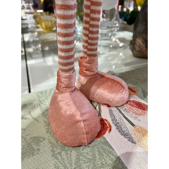 Velikonoční dekorace zajíc stojící zelený/růžový 1ks, 85 cm