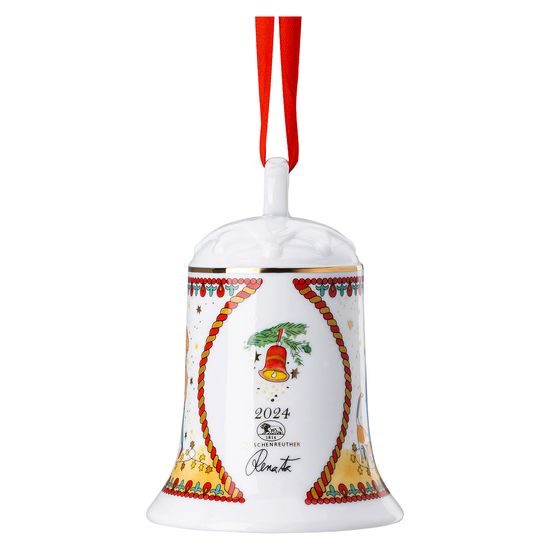 Vánoční porcelánová ozdoba na stromeček Zvonek Christmas Lights 12 cm, Rosenthal