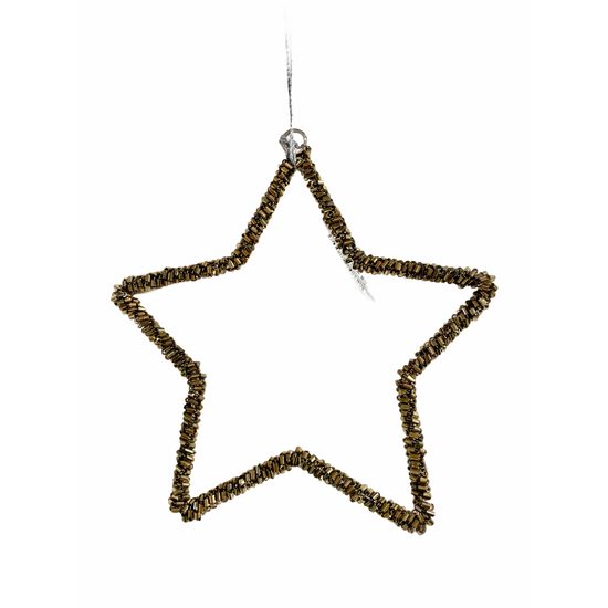 Vianočné dekorácie hviezda závesná, 13x13 cm