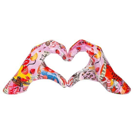 Dekorace spojené ruce ve tvaru srdce Ooh Lala, 8x29x12 cm