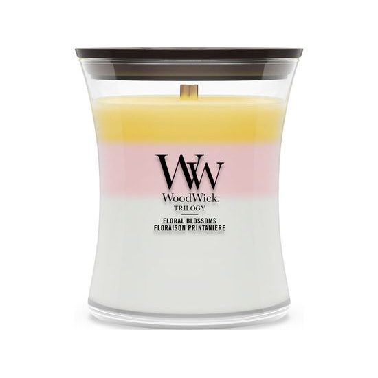 WoodWick - Trilogy Floral Blossoms svíčka váza střední, 275 g