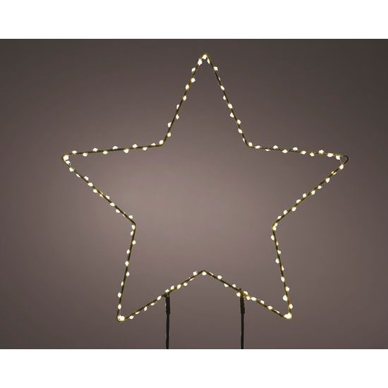 Vánoční dekorace hvězda na zapíchnutí do květináče 180 LED, 60x58 cm