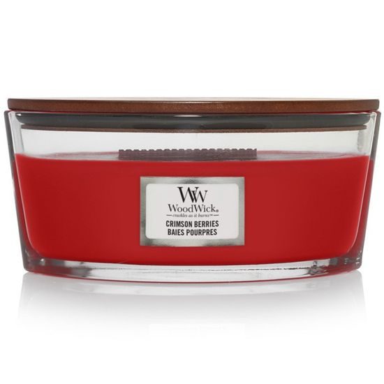 WoodWick - Crimson Berries, svíčka loď 453.6 g