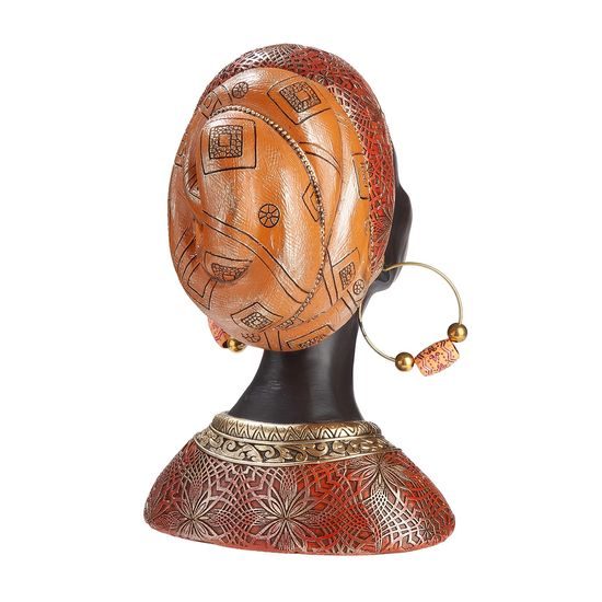 Dekorace figura hlava Afričanka Kiana, 19,5x15,5x23 cm