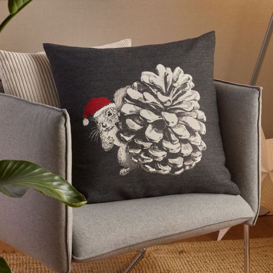 Potah na polštář Pigna s veverkou šedý 60x60cm, Sander