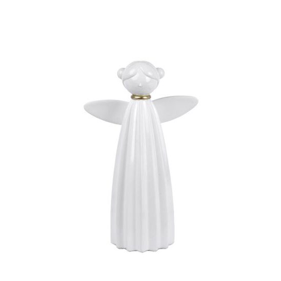 Vánoční dekorace anděl s LED osvětlením bílý, 16x26x9 cm