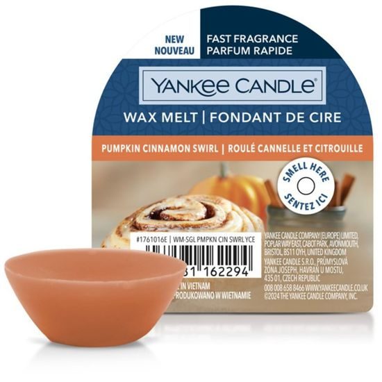Yankee Candle - vonný vosk Pumpkin Cinnamon Swirl 22 g