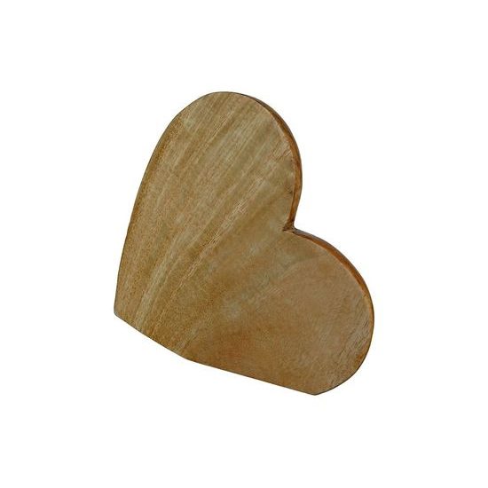 Dřevěná dekorace srdce Wild Flowers 1ks, 15-25 cm