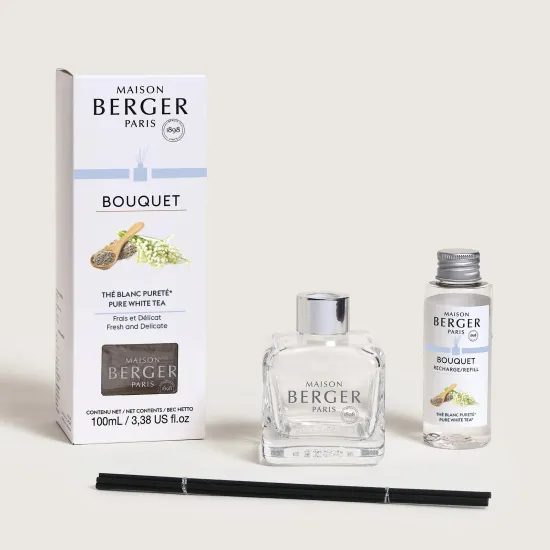 Maison Berger Paris - Aroma difuzér Cube, Čistý bílý čaj 100 ml