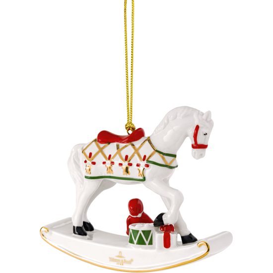 Christmas Classic Vánoční ozdoba houpací kůň 2025, 11x4x9 cm, Villeroy & Boch