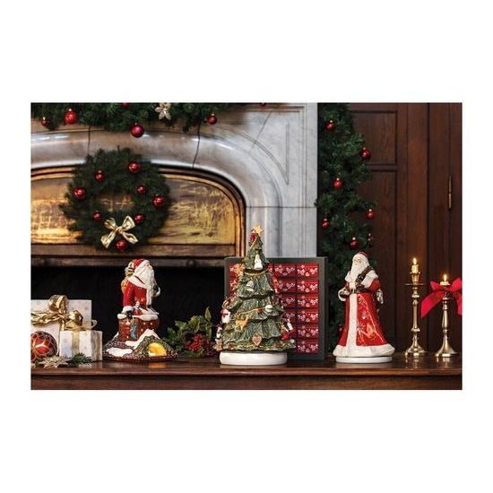 Christmas Toys Memory svícen/hrající Santa na střeše, 32 cm, Villeroy & Boch