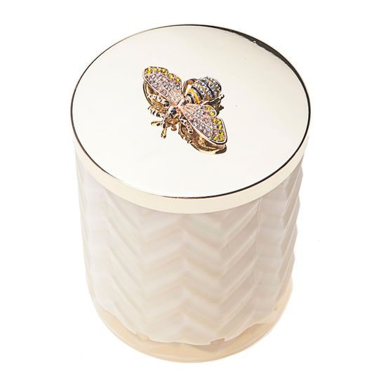 Côte Noire - Herringbone sviečka Cream & Gold so šatkou, Blonde Vanilla