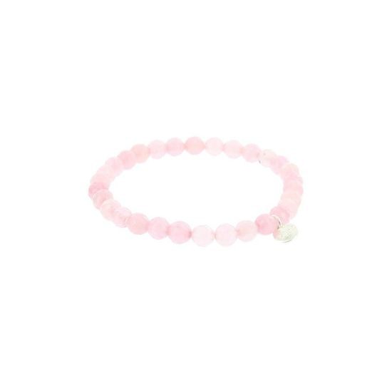 Náramok s prírodnými kameňmi Baby ružová 6-8mm 1ks, 18 cm