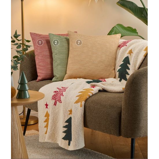 Vánoční pléd Cozy Trees 130 x170 cm krémový, Sander