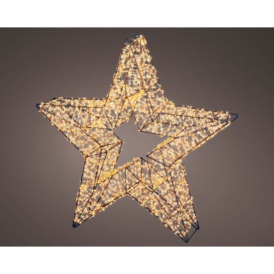 Vánoční dekorace hvězda s 3000 LED, 12x58x58 cm