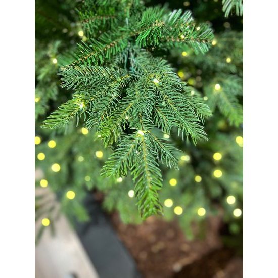 Vianočný umelý stromček s LED osvetlením a kovovým stojanom, 132x180 cm