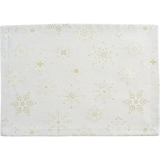 Vianočný behúň s vločkami Cristallo Buio bielo zlatý 40x100 cm, Sander