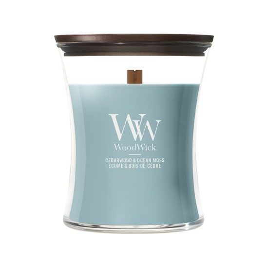 WoodWick - Cedarwood & Ocean Moss svíčka váza střední, 275 g