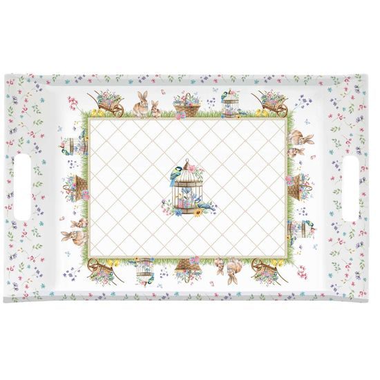 Velikonoční plastový podnos Spring Bloom 47x31 cm, Easy Life