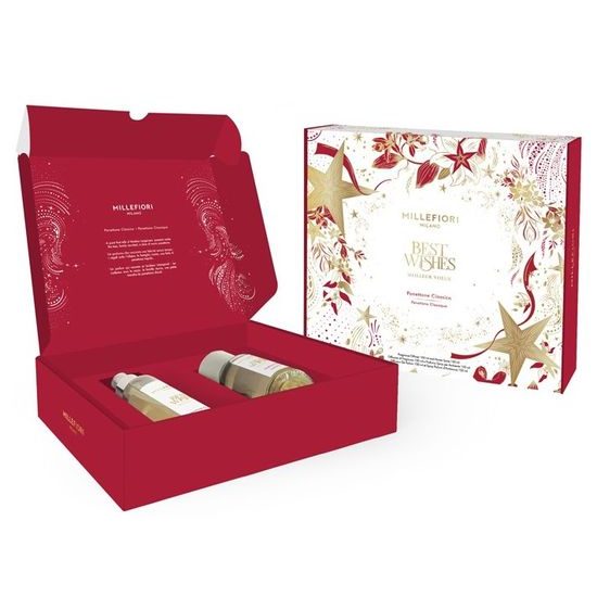 Millefiori Milano - Vánoční dárková sada difuzér 100ml a bytový sprej 150 ml Panettone Classico
