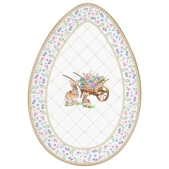 Veľkonočný podnos v tvare vajíčka Spring Bloom 30x21cm, Easy Life