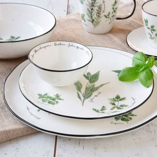 Porcelánový jedálenský tanier Herbarium 26 cm, Easy Life