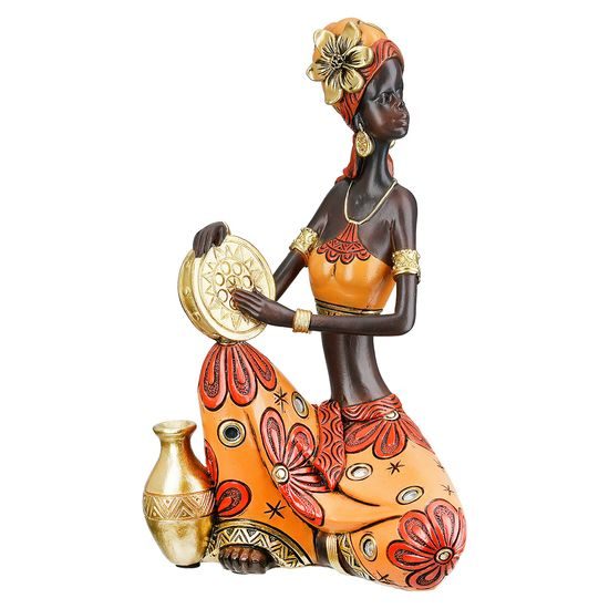 Dekorace figura Afričanka African Beat 1ks, 10x15x22 cm