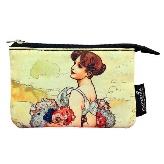 Dámska peňaženka na mince Summer Alfons Mucha, 12x8 cm