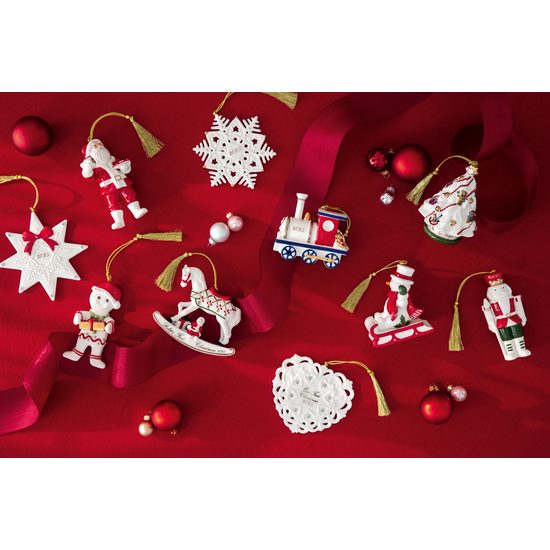 Christmas Classic Vánoční ozdoba houpací kůň 2025, 11x4x9 cm, Villeroy & Boch