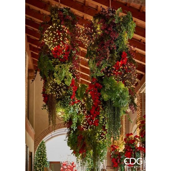 Vetvička umelá kvetina vianočná hviezda červená, 30 cm