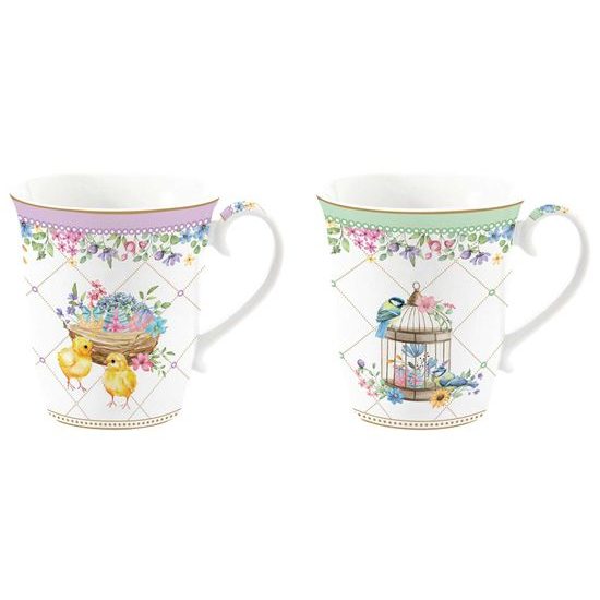 Velikonoční sada hrnků na čaj 2ks 275ml Spring Bloom, Easy Life